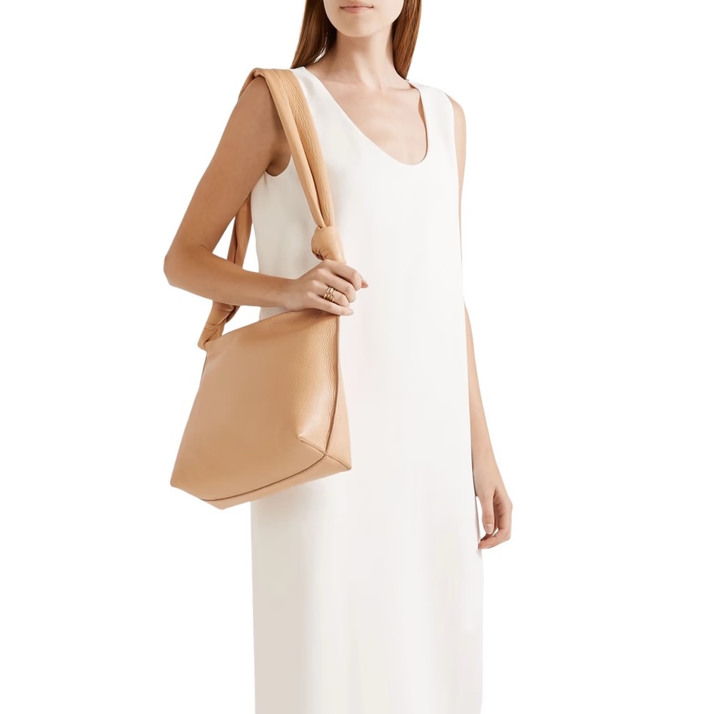 The Row ‘Wander’ knotted shoulder bag in Sand